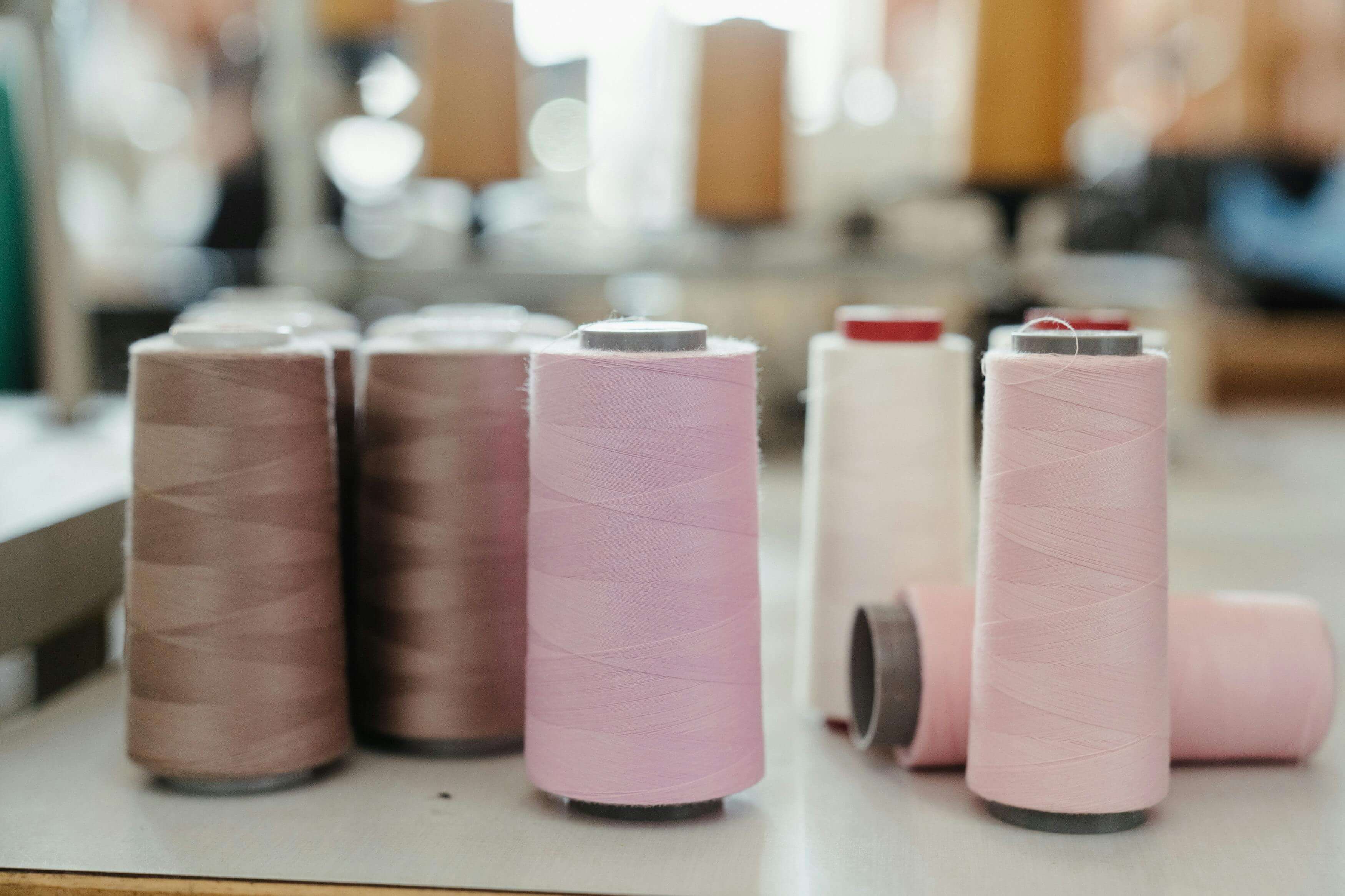 Colorful spools of high-quality cotton yarn from Sri Vinayaga Textiles